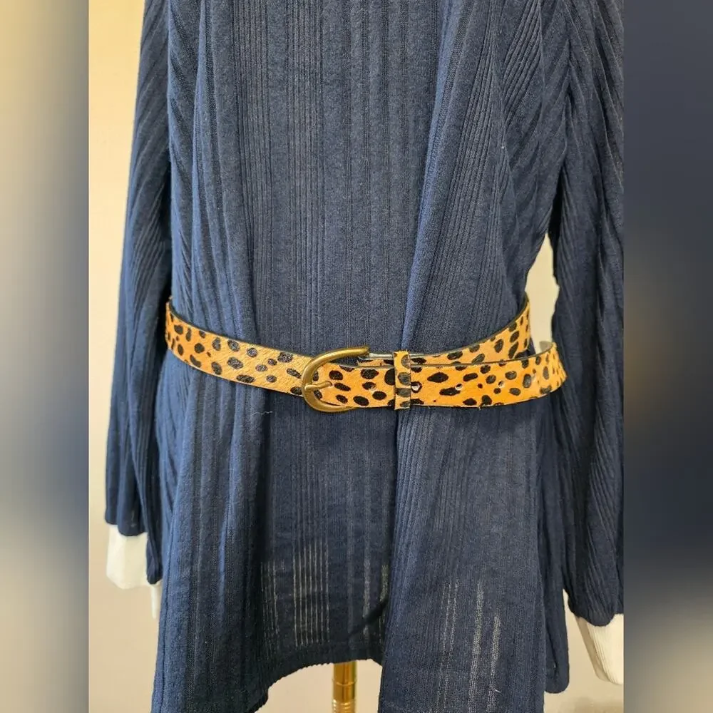 Loklik Leopard Cheetah Leather Belt Womens M On Trend
